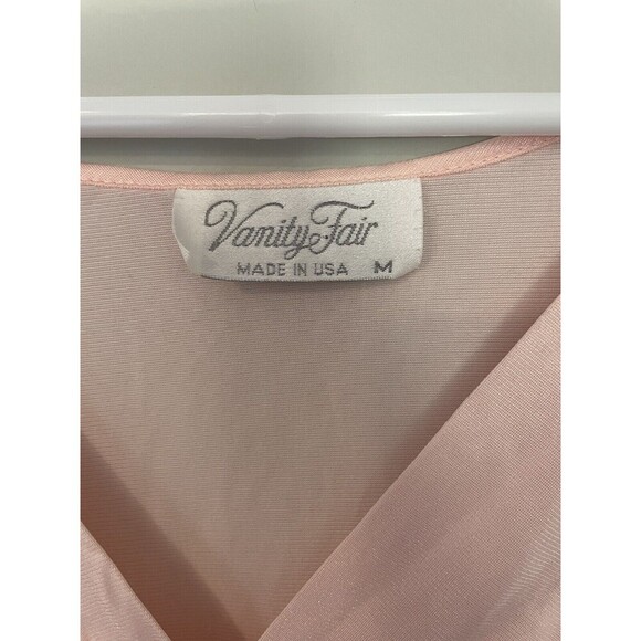 Vintage Vanity Fair Nightgown Womens Medium Baby Pink Long Sleeveless Grannycore - Picture 2 of 5